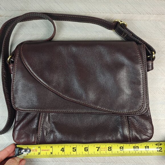 Vintage Elie Handbags Genuine Leather Brown Crossbody Bag USA Made - Picture 5 of 12
